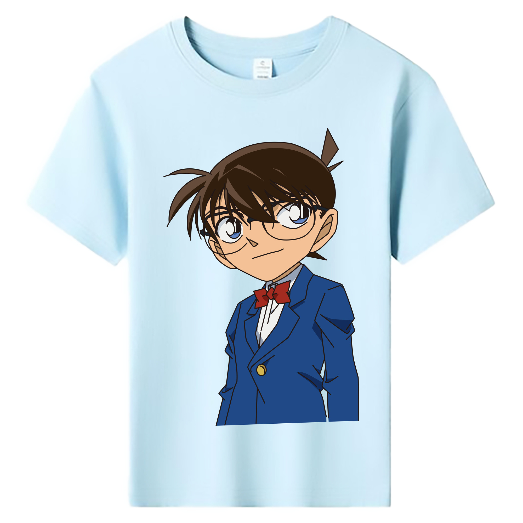 （画像用） 名探偵コナン 江戸川 コナン Detective Conan Conan Edogawa 綿100％キッズTシャツ（フロントプリント）